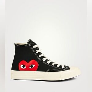 ❤️ Comme des Garçons Play Black High-Top Sneakers